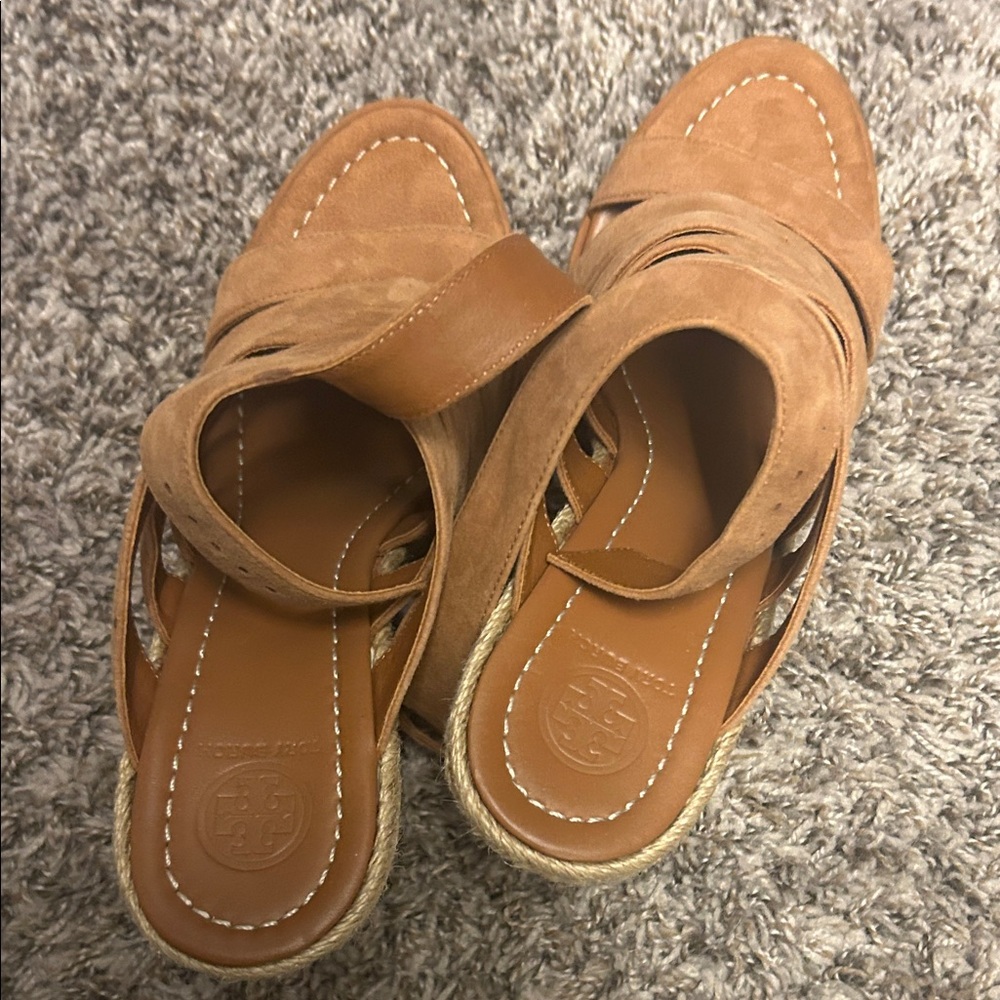 Tory Burch Tan Espadrille Sandals